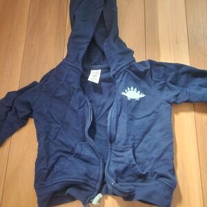 Navy Blue Toddlee Hoodie with Dinosaur Design